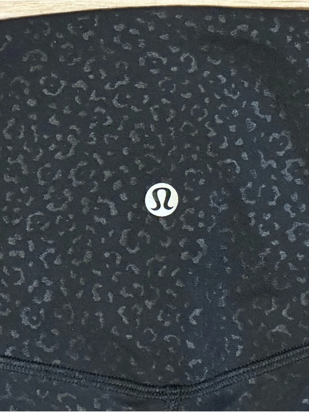 lululemon Align High Rise Black Leopard Daisy Emboss Tonal Black Leggings